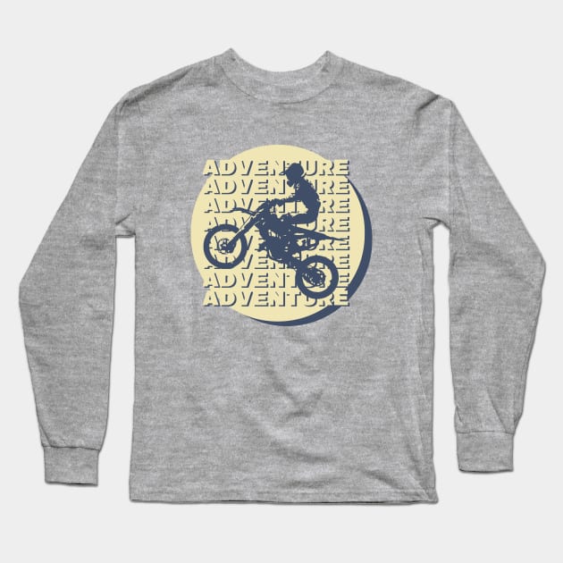 motocross vintage biker Long Sleeve T-Shirt by fokaction